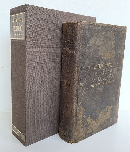 ENGLISH 1900S BIBLE ESPECIALLY CRAFTED FOR THE GIDEONS VINTAGE AMERICAN