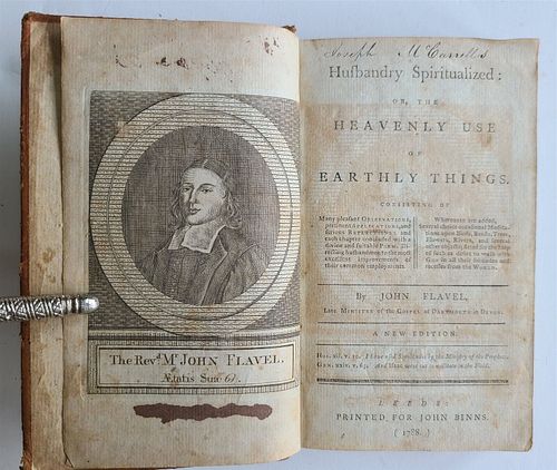 1788 HEAVENLY USE OF EARTHLY THINGS OR SPIRITUALIZED HUSBANDRY ANTIQUE
