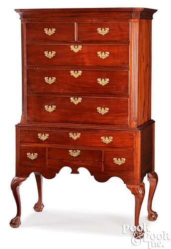 New York Chippendale mahogany high chest, ca. 1770