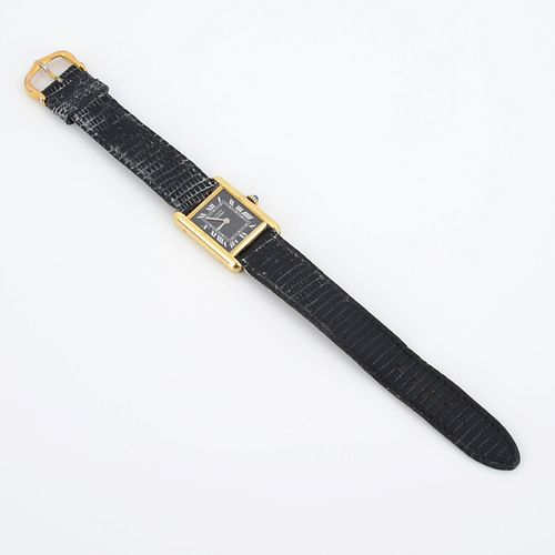 Cartier Tank Wristwatch, 18K Gold Vermeil