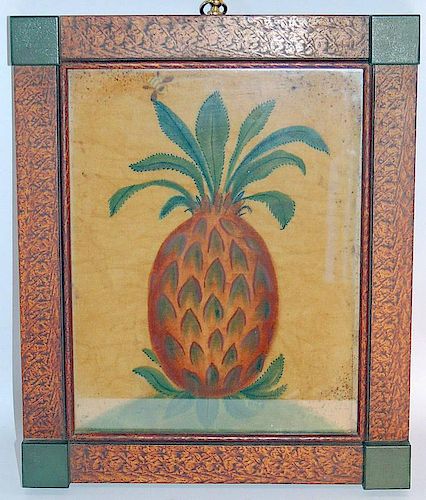 David Y. Ellinger Oil on Velvet of Pineapple