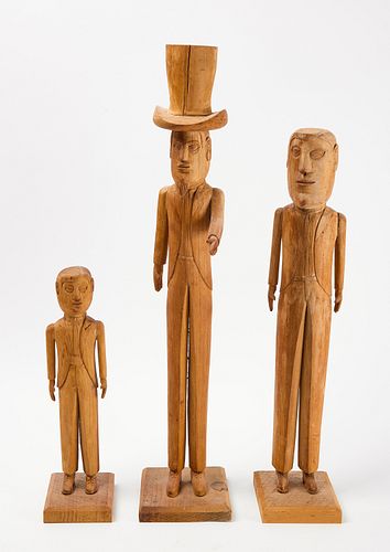 Edgar Tolson - Three Carved Figures