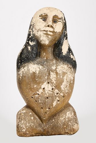 Folk Art Sculpture of a Woman