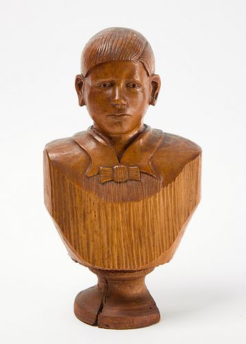 Carved Bust of a Boy