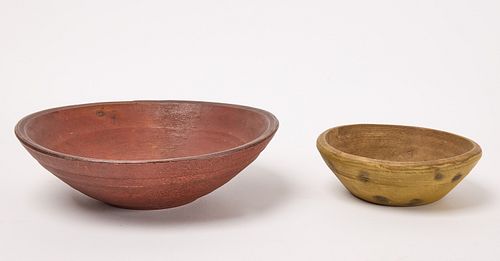 Two Small Painted Wooden Bowls
