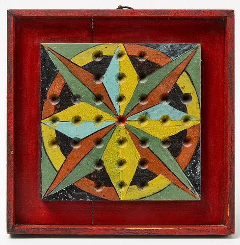 American Polychrome Painted Board Game.