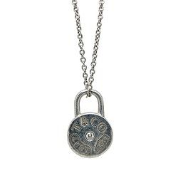 TIFFANY 1837 ROUND LOCK PADLOCK 1P DIAMOND NECKLACE 