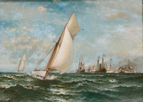 Edward Moran - 'The Winning Yacht'