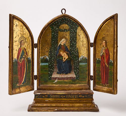 Three-Part Icon of Saint Mary