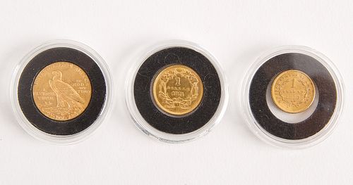 Three US Gold Coins