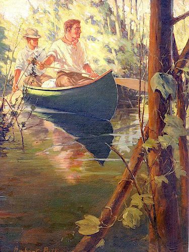 Herbert Pullinger Oil on Canvas Illustration