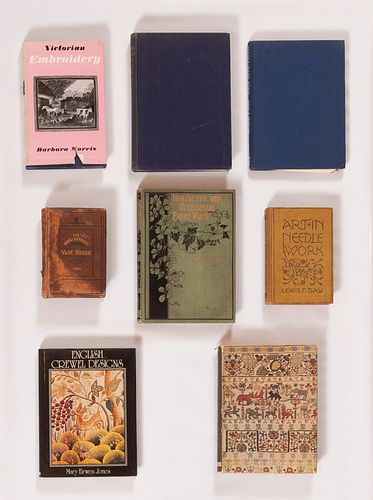 A Group of Eight Books: Art in Needlework, Lewis F. Day; English Crewel Designs, Mary Erwen Jones; Victorian Embroidery, Barbara Morris; The Wool-Card
