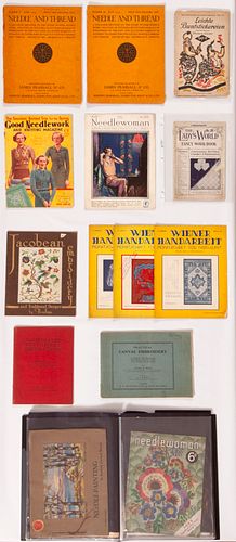 A Group of Eighteen Needlework Magazines and Pamphlets, Including the Magazine Needle & Thread