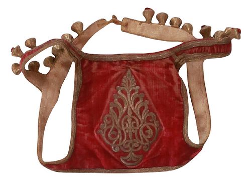 An Ottoman Velvet Embroidered Horse Trapping