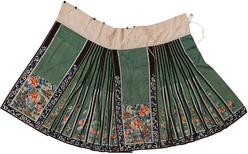 A Chinese Silk Embroidered Skirt