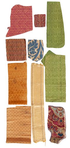 A Group of Nine Continental Textile Fragments