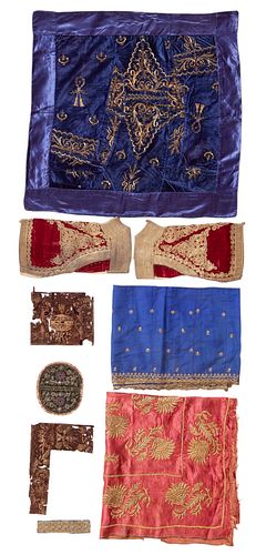 A Group of Nine Ottoman Textiles