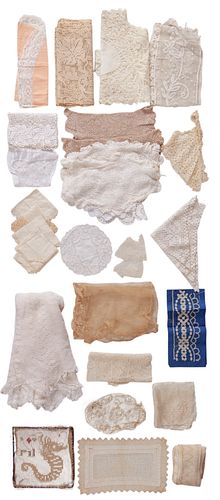 Group of Thirty-Five Lace Items