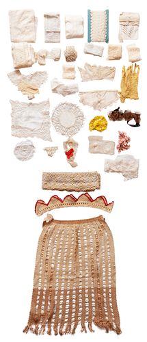 Group of Thirty-Six Lace and Crochet Items