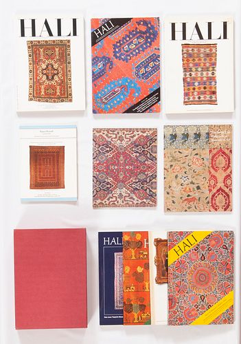 A Group of Ten Catalogus and Magazines: Textiles in the MET, 1995; Islamic Carpets, MET; Rippon Boswell, Exceptional Eastern Rugs, Kilims and Textiles