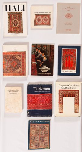 A Group of Nine Books: Tribal Rugs, James Opie; The Eastern Carpet in the Western World, Hayword Gallery, London; Peasant and Nomad Rugs of Asia, Maur