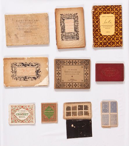 A Group of Ten Textile Focused Folios and Samplers
