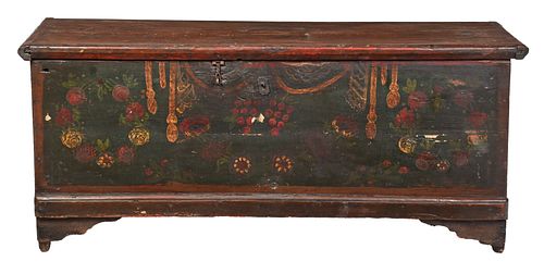 Continental Baroque Paint Decorated Chest