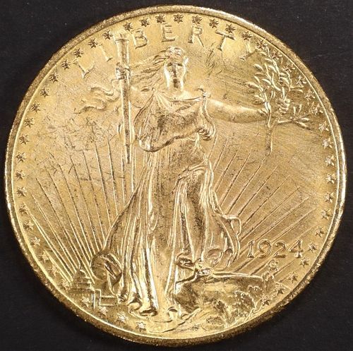 1924 $20 GOLD ST. GAUDENS BU