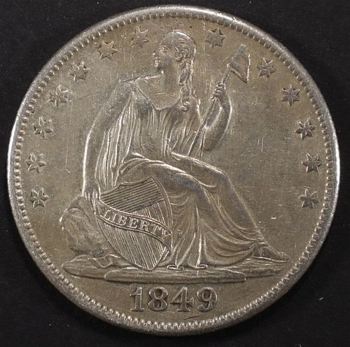 1849-O SEATED LIBERTY HALF DOLLAR AU/BU