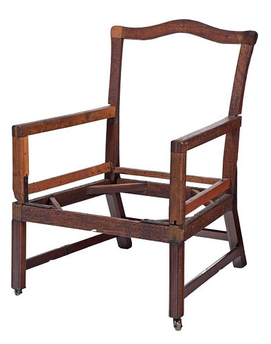 George III Mahogany Easy Chair Frame