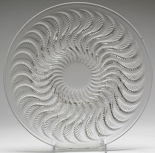 R. Lalique Crystal "Sunburst" Plate
