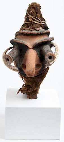 Papua New Guinea Ethnographic Tribal Pottery Mask