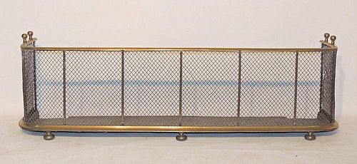 Brass and Wire Fireplace Screen