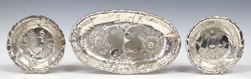 (3) WALLACE 'POPPY' STERLING SILVER SERVICE BOWLS