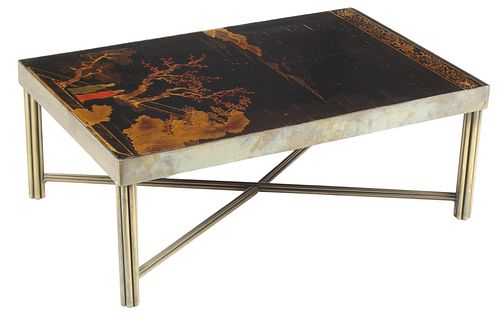 CHINOISERIE LACQUERED LOW COFFEE TABLE