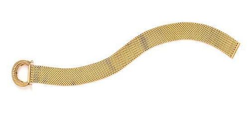 A Yellow Gold Belt Motif Bracelet, 22.8 dwts.