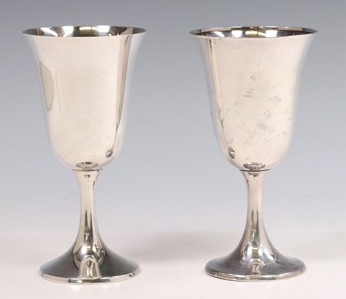 (2) AMERICAN STERLING SILVER WATER GOBLETS