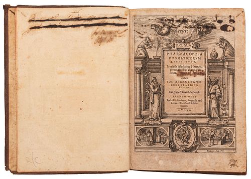 Quercetano, Ios. (Joseph Duchesne).  Pharmacopoea Dogmaticorvm Restitvta. Francoforti: Praelo Richeriano, 1607.