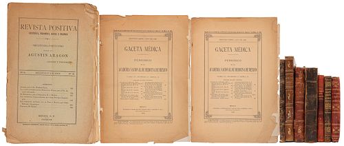 Lote de Periódicos, Gacetas y Revistas de Medicina de México. Siglos XIX y XX. Piezas: 11.