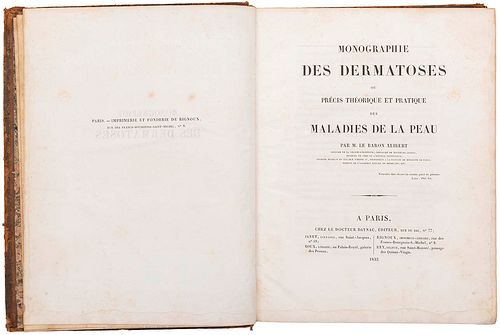 M. le Baron, Alibert. Monographie des Dermatoses ou Précis Théorique et Pratique des Maladies de la Peau. Paris, 1832. 12 láminas.