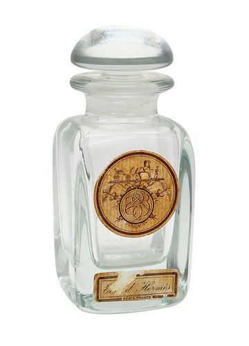 Hermes Paris 1950 Vintage Large Eau D' Hermes Bottle In Crystal With Lid