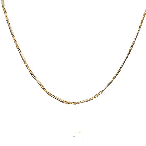 Italian 18kt two tones Gold Chain