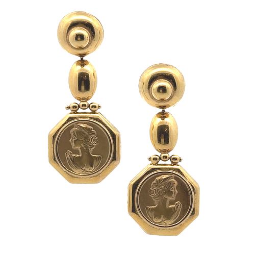 Italian 14kt Gold Drop Earrings
