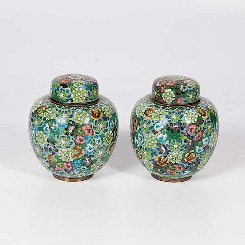 Chinese Cloisonné Ginger Jars