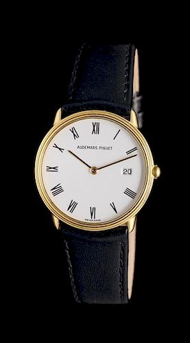 An 18 Karat Yellow Gold Wristwatch, Audemars Piguet,
