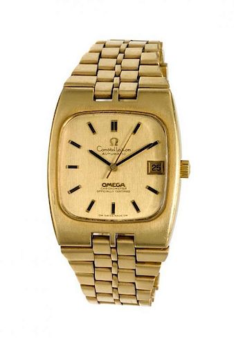 An 18 Karat Yellow Gold Ref. 166.059 "Constellation" Chronometer Wristwatch, Omega,