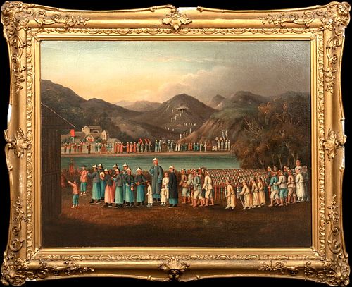 THE FUNERAL PROCESSION OIL PAINTING