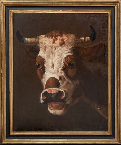 PORTRAIT OF A BULL OIL PAINTING