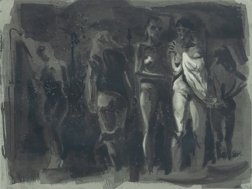 Eric Fischl (American, B. 1948) Etching And Aquatint on Hahnemuhle Paper Ca. 1987, "Shower", H 15.5" W 19.5"