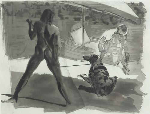 Eric Fischl (American, B. 1948) Etching And Aquatint on Hahnemuhle Paper Ca. 1987, "Beach"